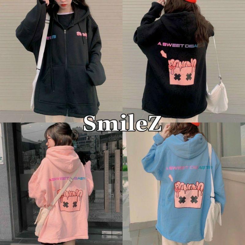 Áo hoodie nam nữ Banawa dáng unisex form rộng có dây kéo chất nỉ bông chống nắng tốt