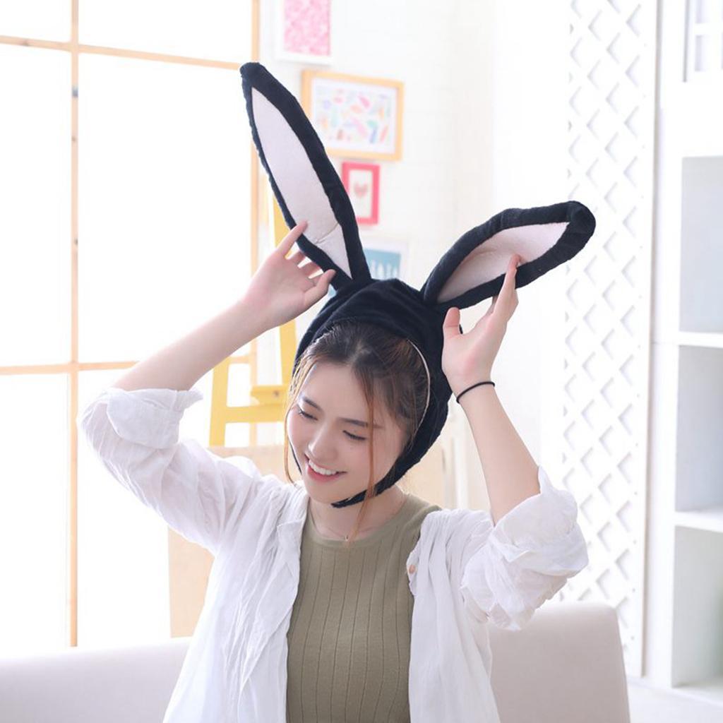 Plush Fun Long Ears Plush Cartoon Rabbit Animal Hat Party Costume Fancy Dress Holiday Photo Prop