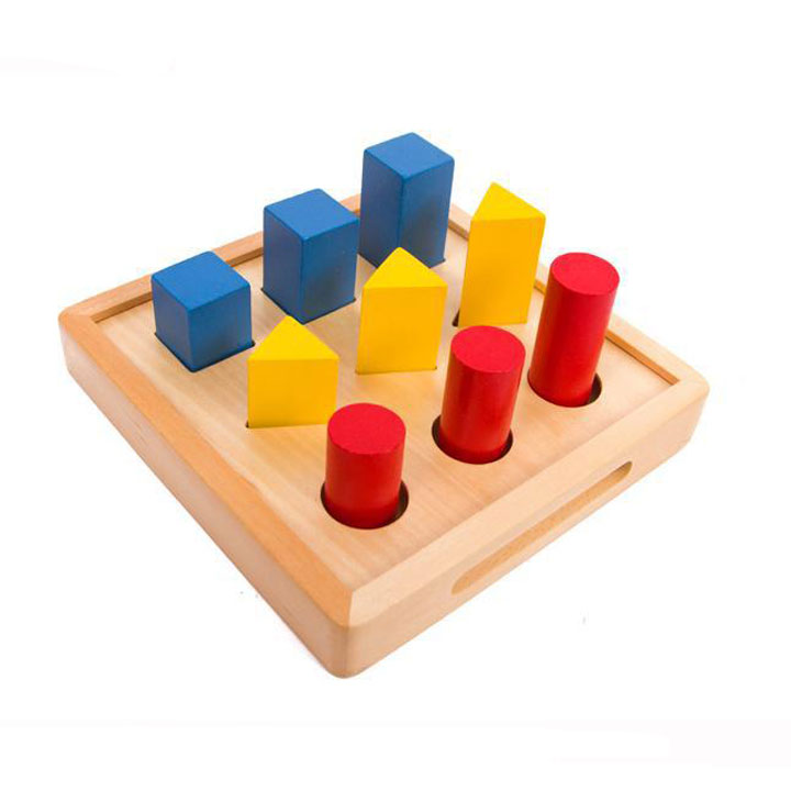 Bộ xếp hình học giáo cụ Montessori đồ chơi giáo dục