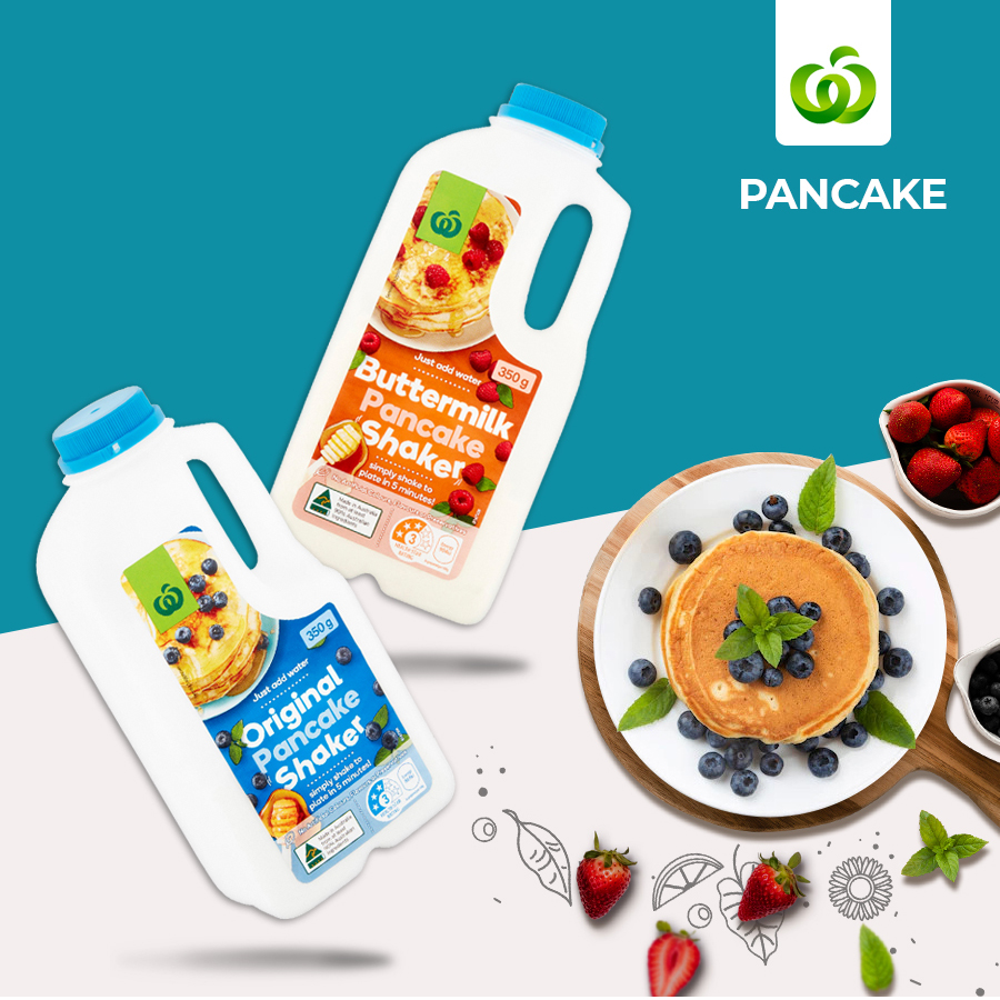 Bột làm bánh Pancake Bơ Sữa - Woolworths Buttermilk Pancake Shaker 350g