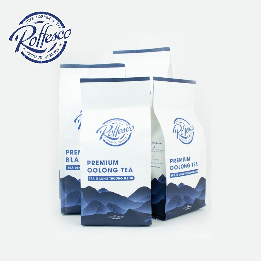 Combo 4 Trà Ô Long Và Trà Đen ROFFESCO PREMIUM OOLONG TEA & PREMIUM BLACK TEA 100% Lá Trà Sạch