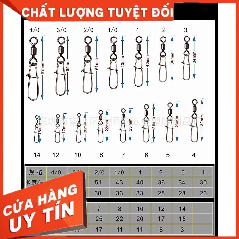 Khóa link Câu Cá Chữ U Chống Xoắn 20 Chiếc Cao cấp Thép Đen siêu Chịu Lực Khóa linh câu cá - Sanami Fishing