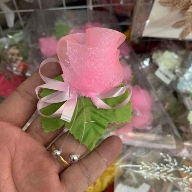 Hoa cài Áo voan hộp 40c