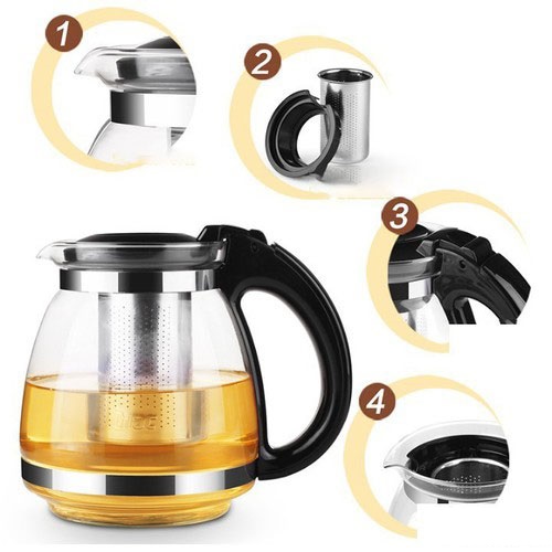 Bình lọc trà và cafe dung tích 700ml, chất liệu nhựa cứng cao cấp, lõi lọc inox - màu giao ngẫu nhiên