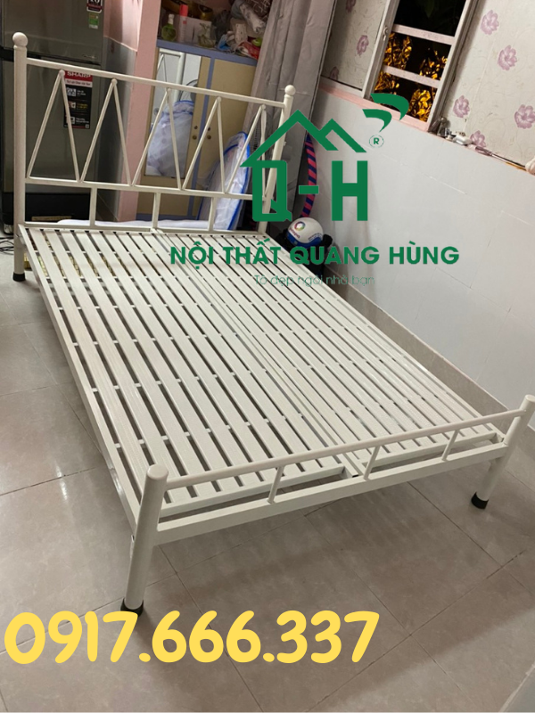 GIƯỜNG NGỦ SẮT THIẾT KẾ MẪU TAM GIÁC NHIỀU KÍCH THƯỚC DÀNH CHO GIA ĐÌNH