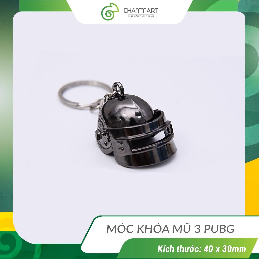 Móc khóa pubg mũ 3 cosplay mô hình mũ bảo hiểm không gỉ cực ngầu Chammart