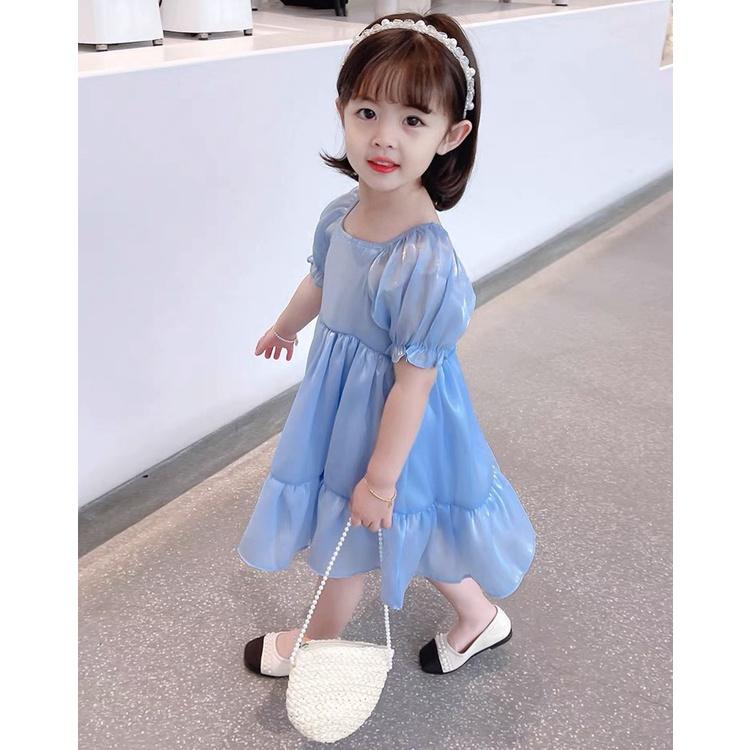 Váy đầm voan tơ óng công chúa cho bé 8-20kg