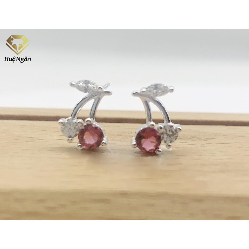Bông tai bạc Ý 925 Huệ Ngân - Cherry xinh RYE140911