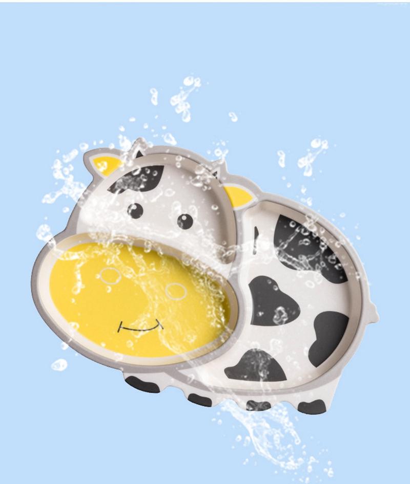 MOTOHOOD Tre Bộ Đồ Ăn Bộ 5 Chiếc Khỏe Mạnh Trẻ Em Ăn Tối Huấn Luyện Bộ Chén Muỗng Đĩa Dĩa Thả Chịu Bát Ăn món Ăn