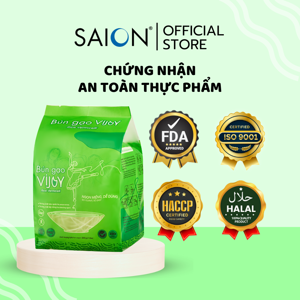 Combo 5 Túi Bún Gạo Vijoy 200g Tặng 1 Túi Bún Gạo Lứt Vijoy 200g - Saion Official