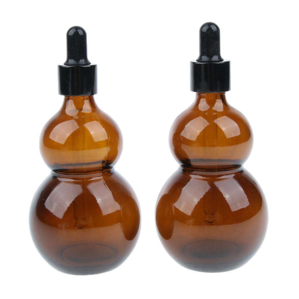 4 Pieces Amber Glass Bottle, Amber Bottle Essential Oil Bottle with Glass Dropper