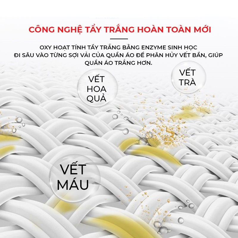 Hộp 10 Viên Giặt Tẩy Trắng Quần Áo Nhật Bản Giúp Giặt Sạch Quần Áo, Viên tẩy Mốc Ố Vàng Cổ Áo Trắng và Màu, xà bông tẩy nấm móc