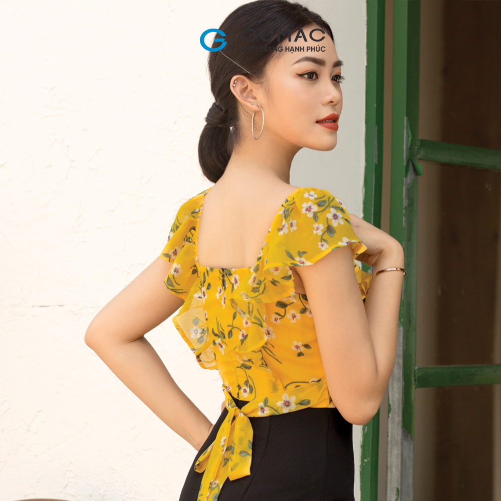 Áo croptop họa tiết GUMAC A12962