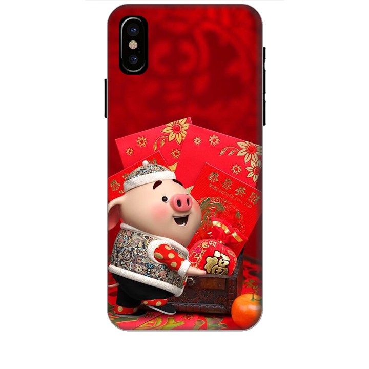 Ốp lưng dành cho điện thoại IPHONE X Heo Lì Xì