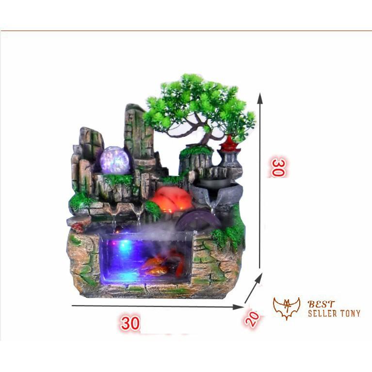 Hồ cá cảnh phong thủy có máy tạo khói