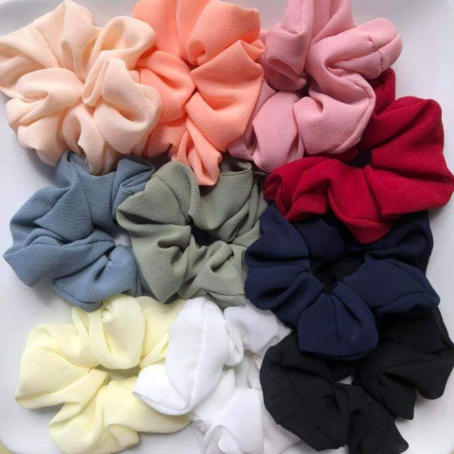 Dây cột tóc mẫu #Scrunchies vải Chiffon