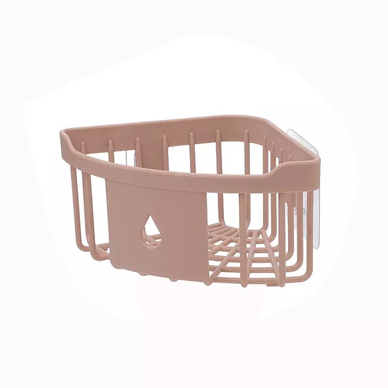 Kệ góc mini dán tường nhà tắm, nhà bếp tiện dụng Kệ tam giác dán góc tường thiết kế hình tam giác giúp tận dụng tiết kiệm không gian phòng tắm HT679 - Giao Ngẫu Nhiên