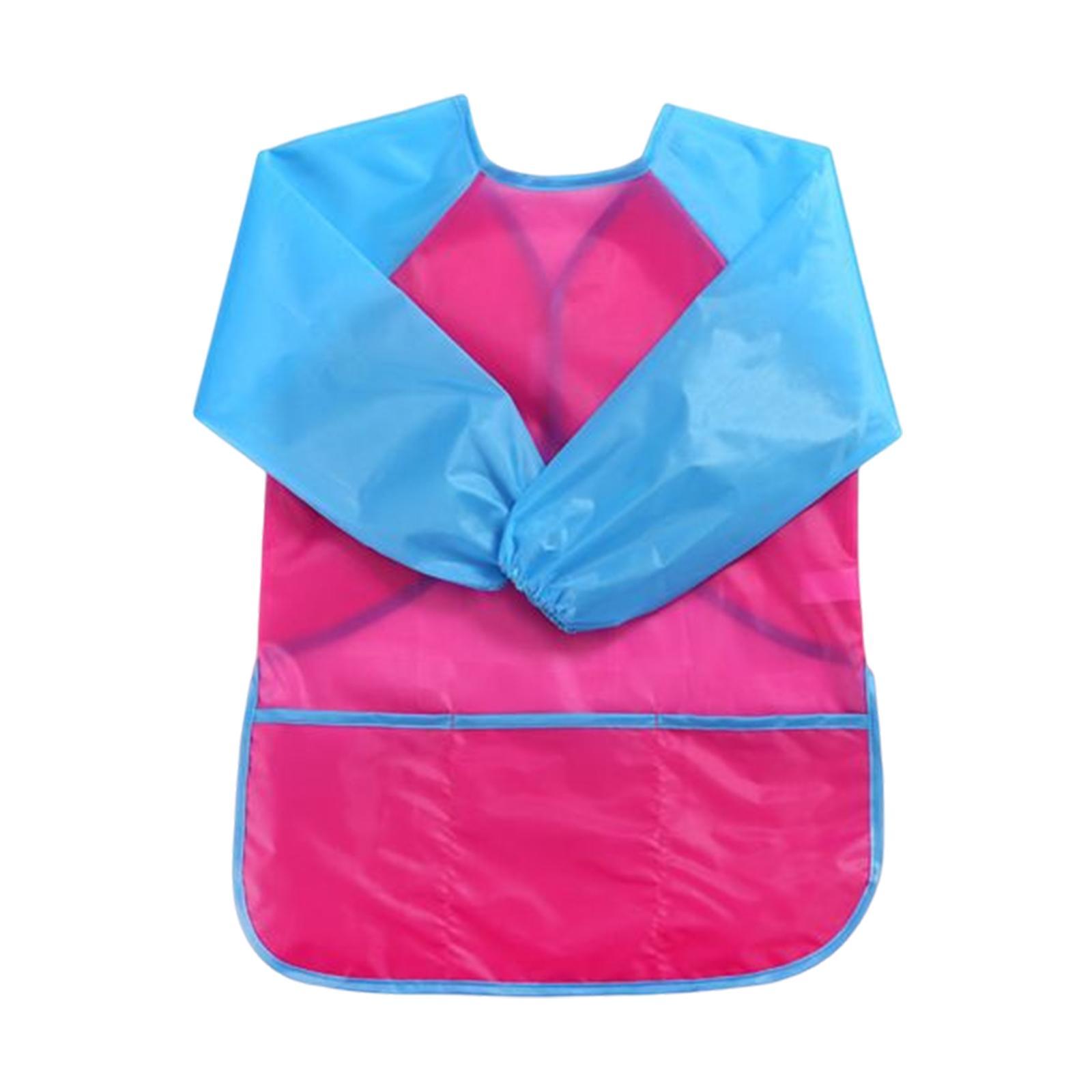 Washable Children Baking Eating Smock with 3 Pocket for Baby Toddler Infant