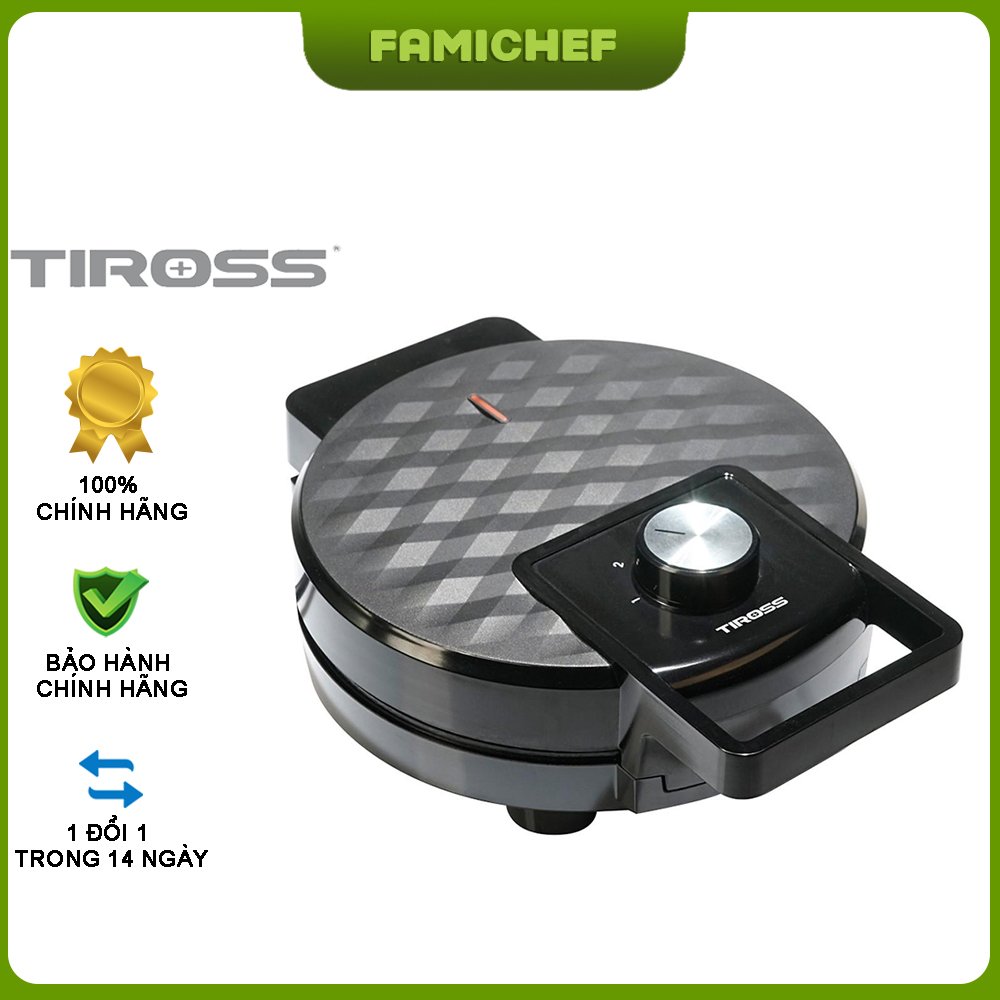 Máy làm bánh kẹp tàn ong Waffle chống dính Tiross TS1384 - Hàng chính hãng