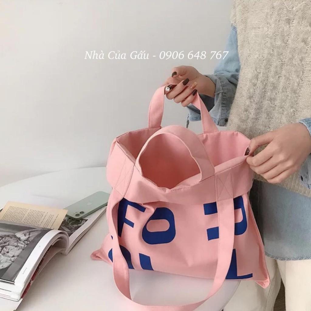 Túi xách tote chữ mang được 2 kiểu cực xinh nè