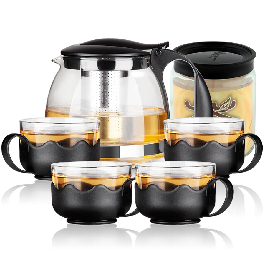 Bộ Ấm Trà Bằng Thủy Tinh Chịu Nhiệt Golden Bear 700ML