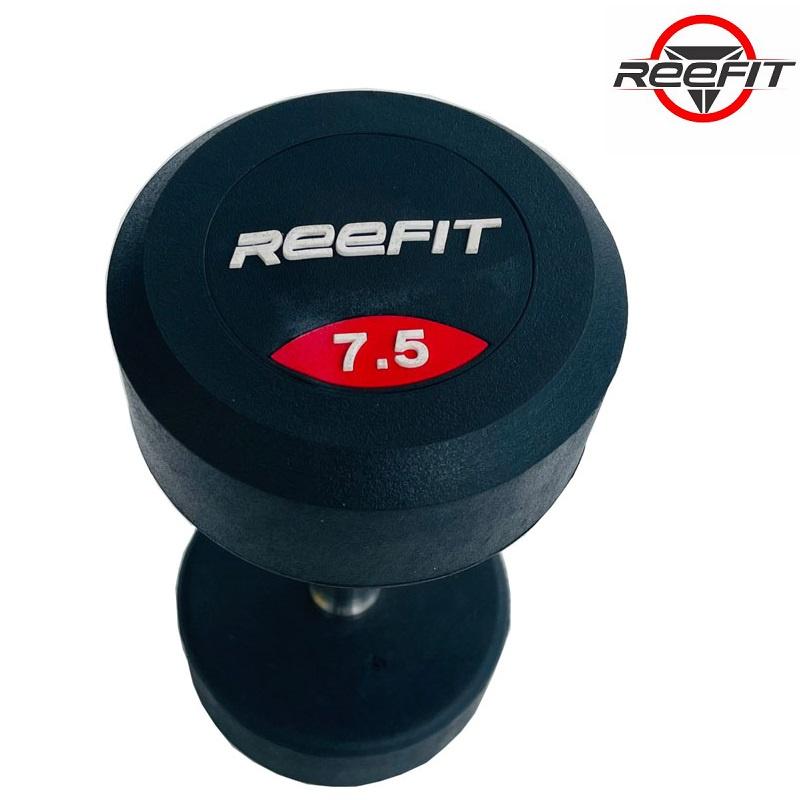 Bộ 2 tạ tay cao su Reefit 7.5kg màu đen