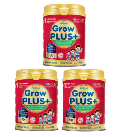 COMBO 03 Hộp Sữa Bột Grow Plus 900g -Tặng ngay khăn lau đa năng