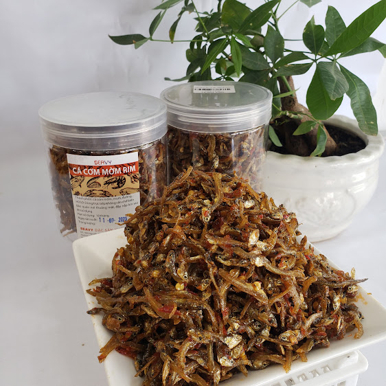 Đặc Sản Nha Trang -Cá Cơm Rim, Cay Cay Xốp Giòn, Seavy Hộp 500g