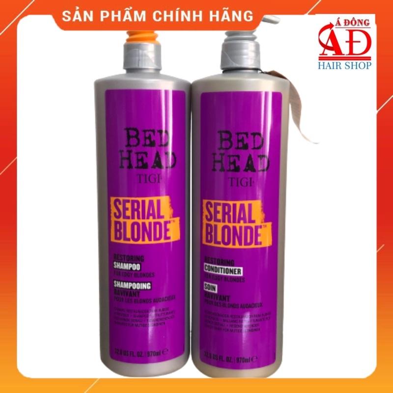 BỘ DẦU GỘI XẢ TIGI SERIAL BLOND CHO TÓC NHUỘM TẨY SÁNG USA [MÀU TÍM]