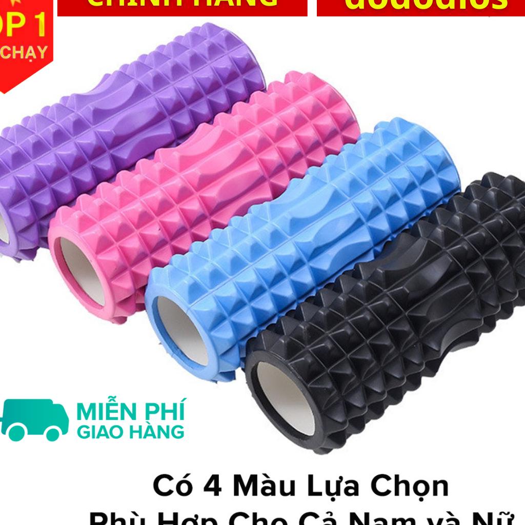 Con Lăn Yoga Massage Foam Roller Ống Trụ Xốp Tập Thể Thao Giãn Cơ Có Gai Roam Rollet Cao Cấp Chính Hãng dododios