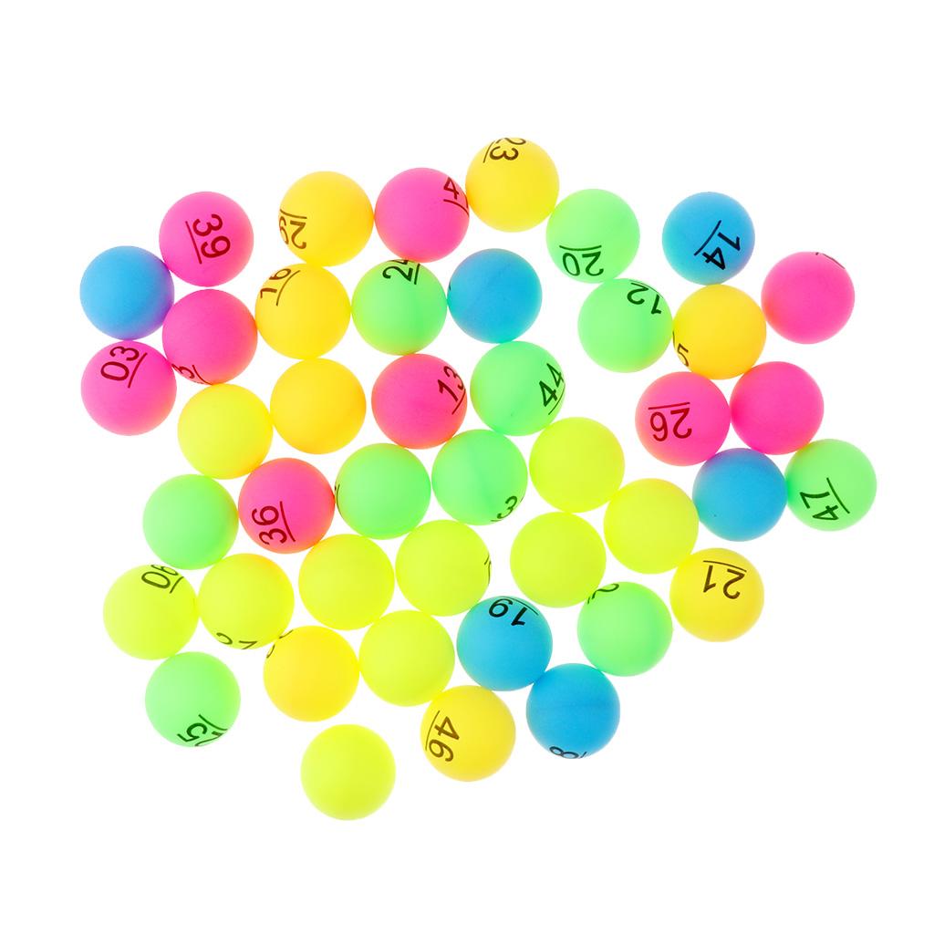 Set of 40 Multi Color Table Tennis Ball Pong Balls Training Aid