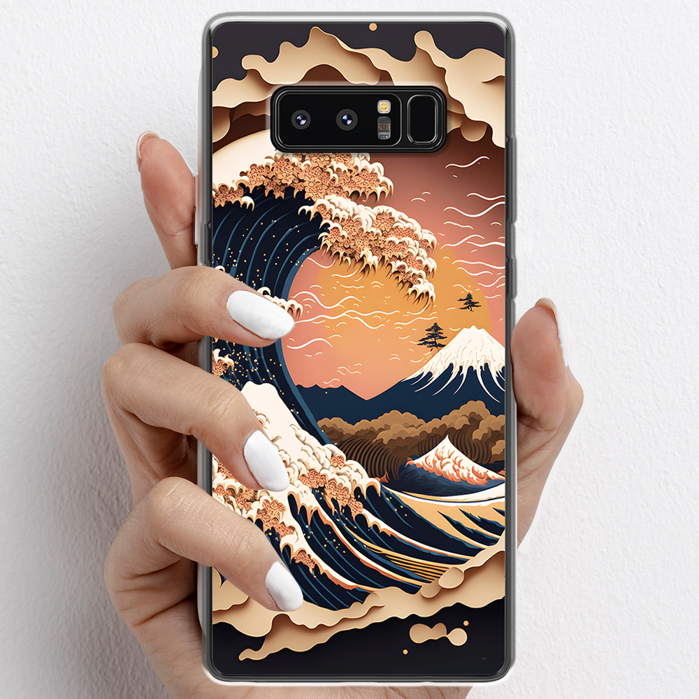 Ốp lưng cho Samsung Galaxy Note 8 nhựa TPU mẫu Sóng biển