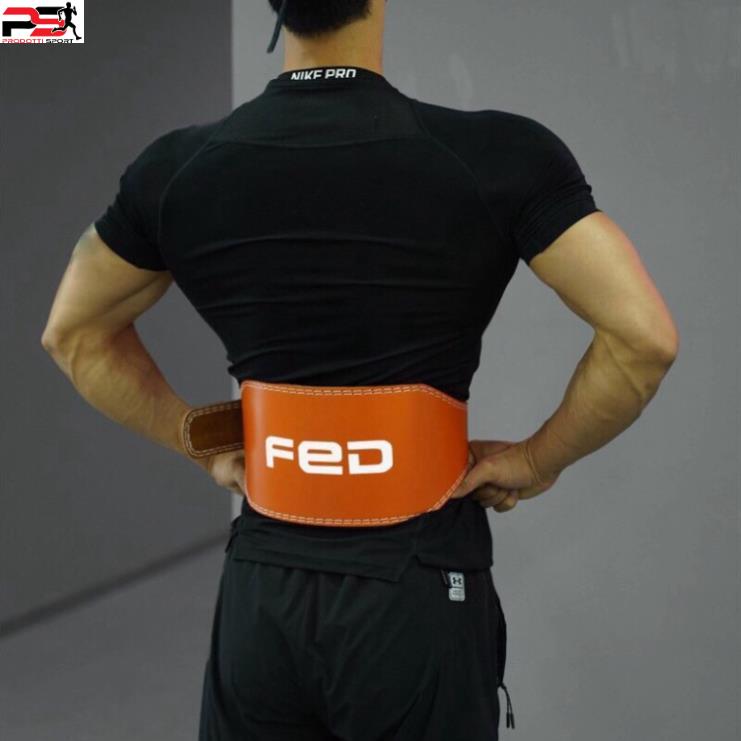 Đai Lưng Tập Gym FED Da Bò 100% Cao Cấp.Bảo Vệ Lưng và Tập Chân Mông