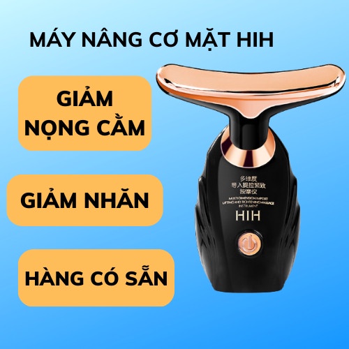 Máy Massage Nâng Cơ Mặt Cầm Tay, Máy Đẩy Tinh Chất Làm Mờ Vết Nhăn, Thon Gọn Mặt, Mát Xa Mặt Cổ Dùng Pin - HÀNG CHÍNH HÃNG MINIIN