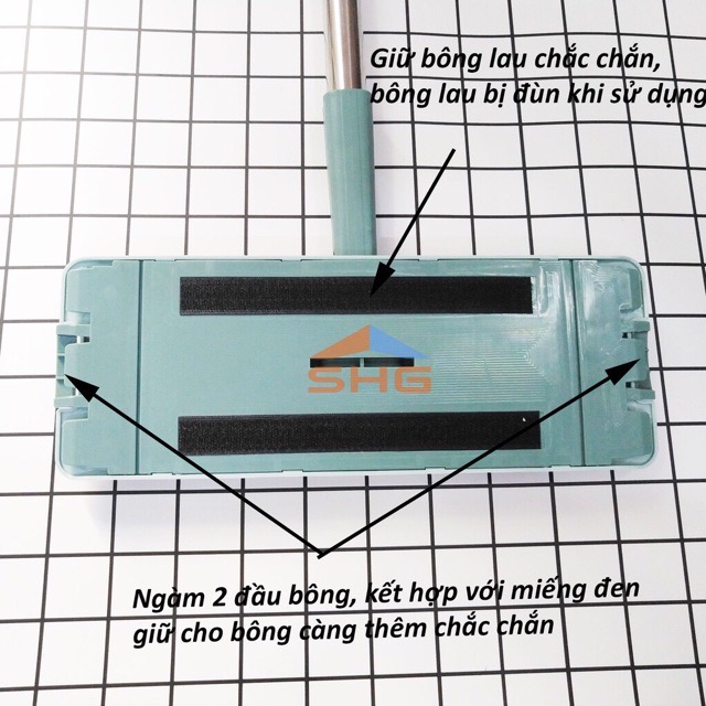 ￼BỘ LAU NHÀ CHỮ NHẬT SỌC CAO CẤP HAI NGĂN GIẶT VÀ VẮT SẠCH VÀ KHÔ