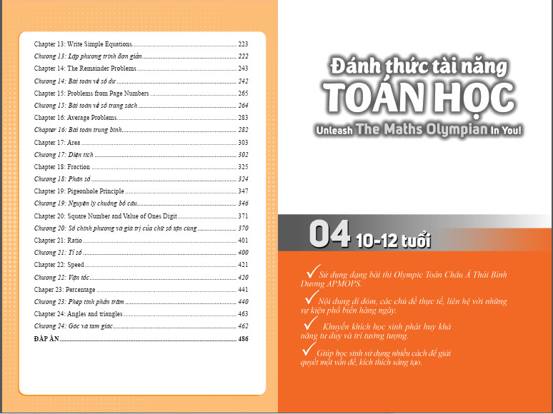 Toán Singapore : Đánh Thức Tài Năng Toán Học  - Toán lớp 5 &amp; Toán Lớp 6   ( Song ngữ Anh - Việt )