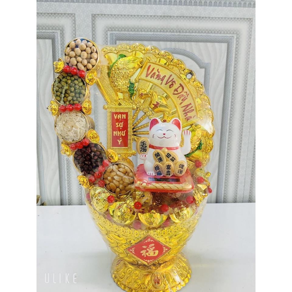 Tháp ngọc thực - Tháp mèo trắng thần tài - tháp ngọc thờ thần tài