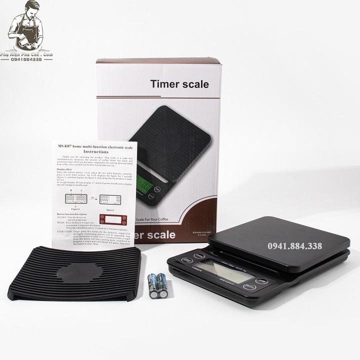Cân Điện Tử Cao Cấp Timer Scale - Cân Pha Chế - Cân Nhà Bếp Màn Hình LCD