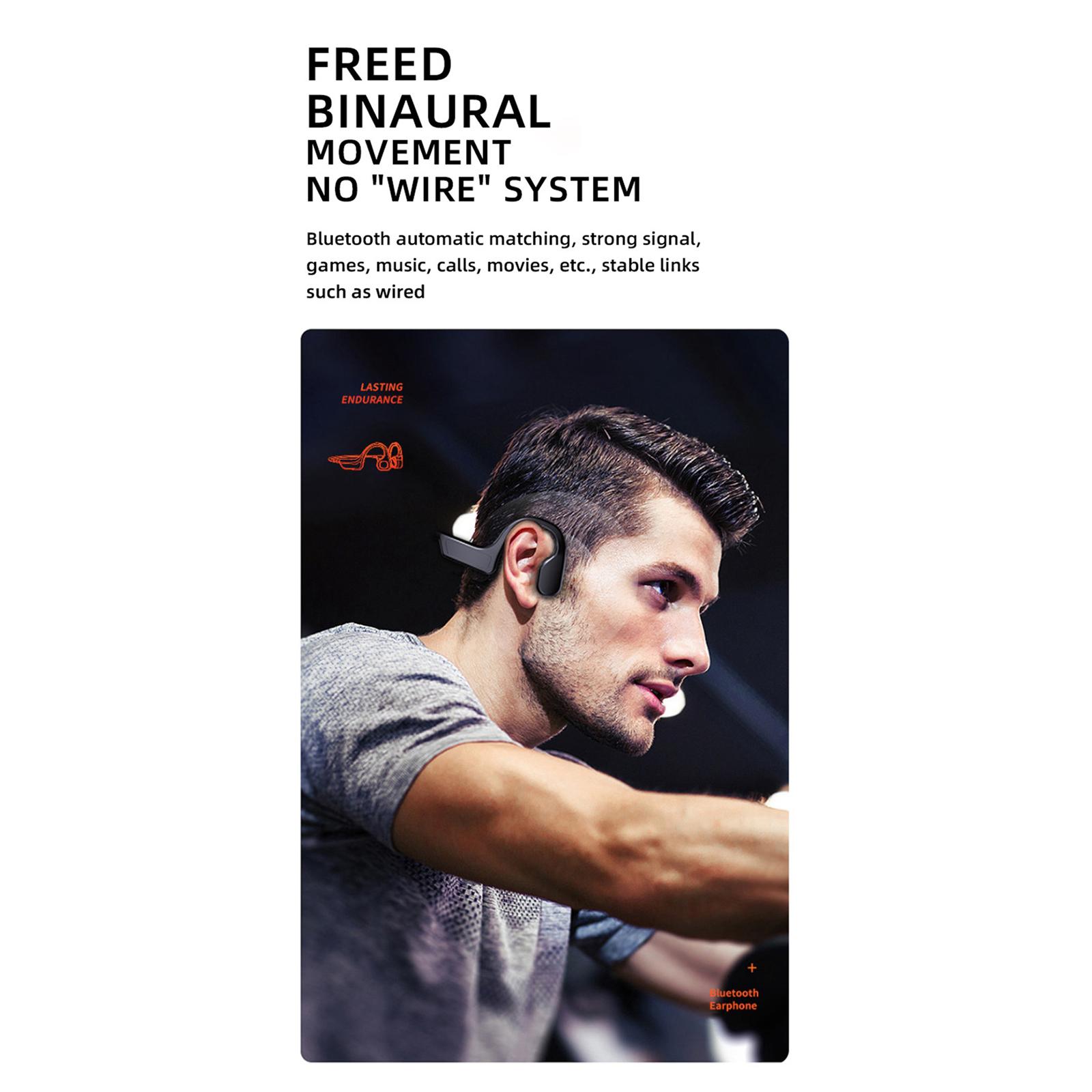 Ear-hook Wireless Bluetooth Headphones Bone Conduction Sport Driving