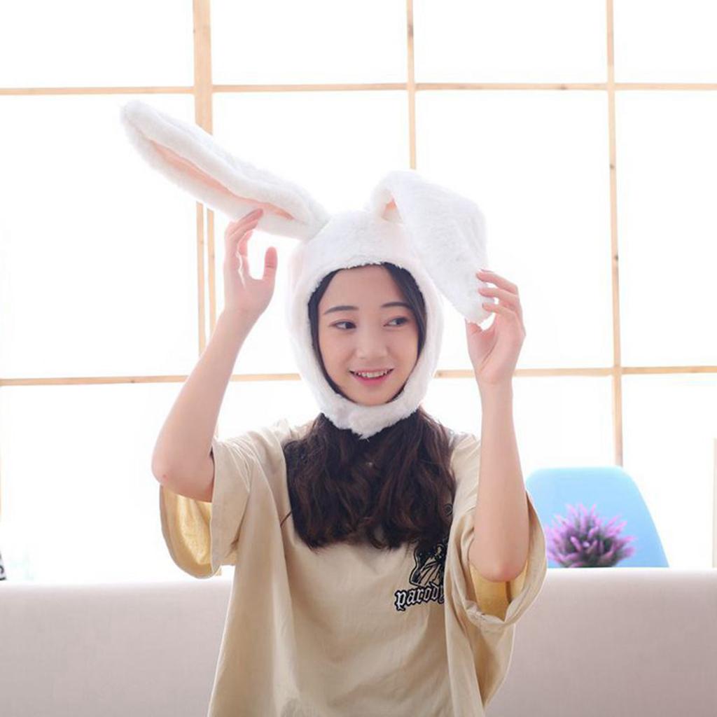 Plush Fun Long Ears Plush Cartoon Rabbit Animal Hat Party Costume Fancy Dress Holiday Photo Prop
