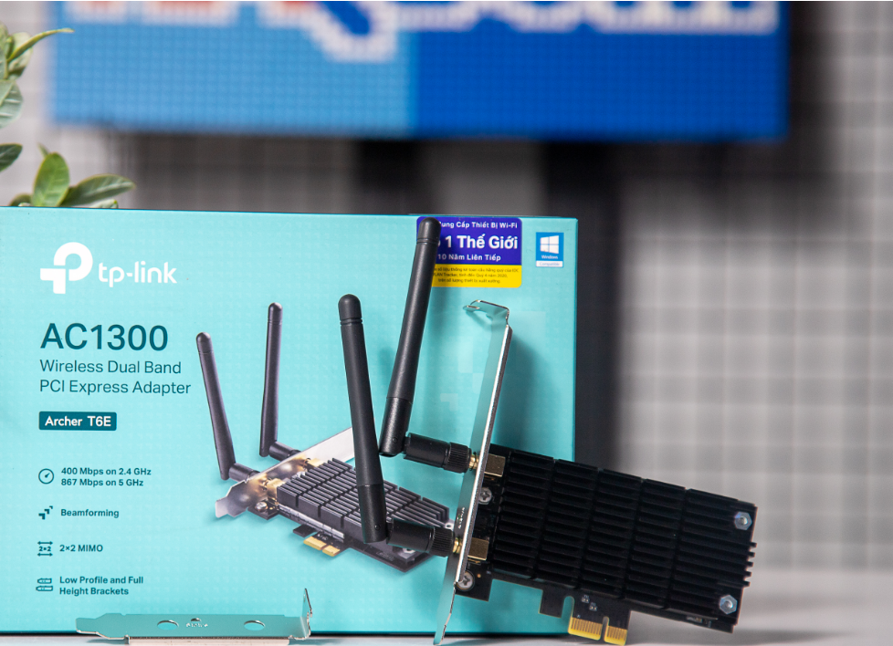 CARD MẠNG KHÔNG DÂY PCI EXPRESS TP-LINK ARCHER T6E WIRELESS AC1300MBPS-hàng chính hãng