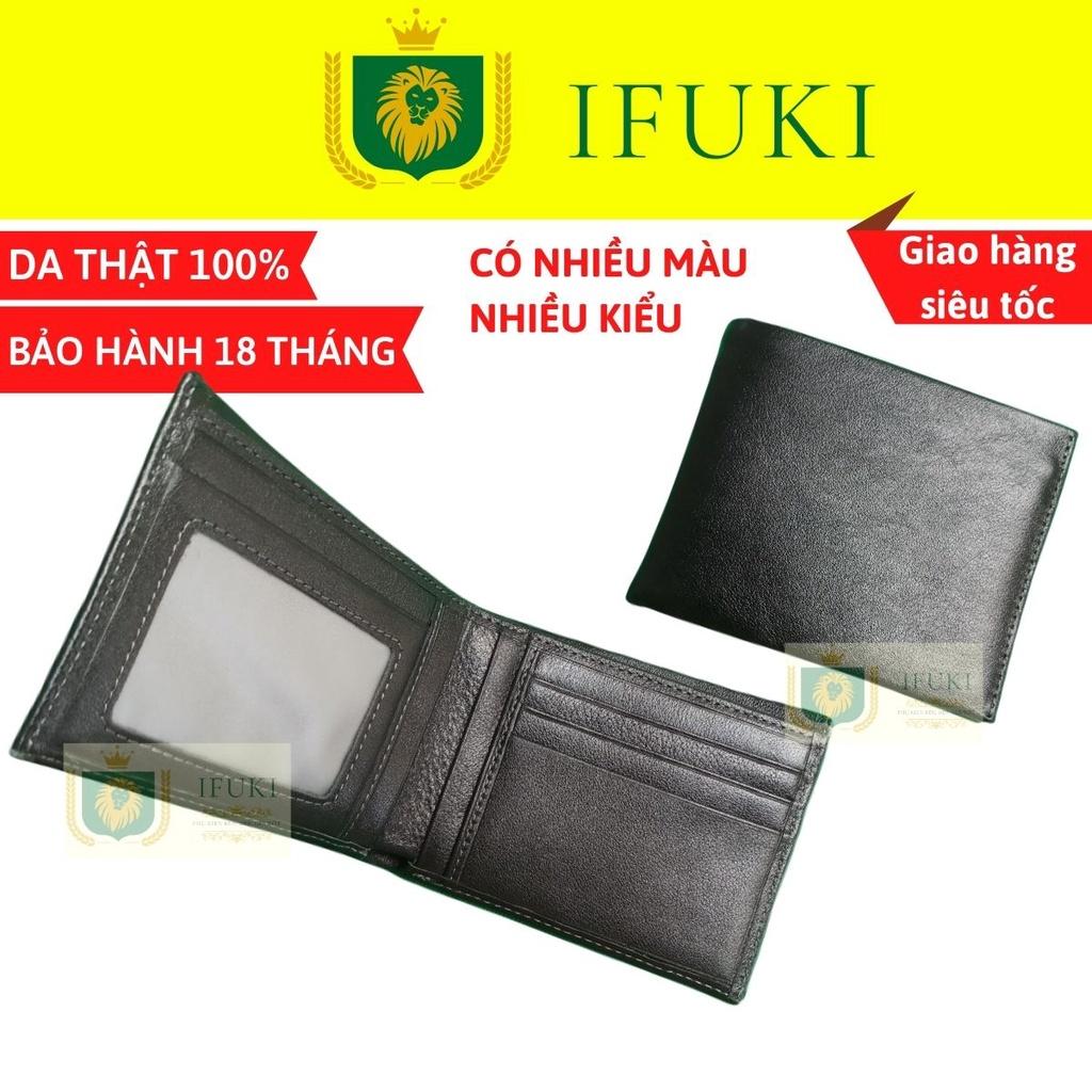 Ví da giấu chỉ cho nam , làm từ da bò Nappa thật , cao cấp , nhỏ gọn , đẹp , dùng đựng thẻ , đựng tiền – IFUKI