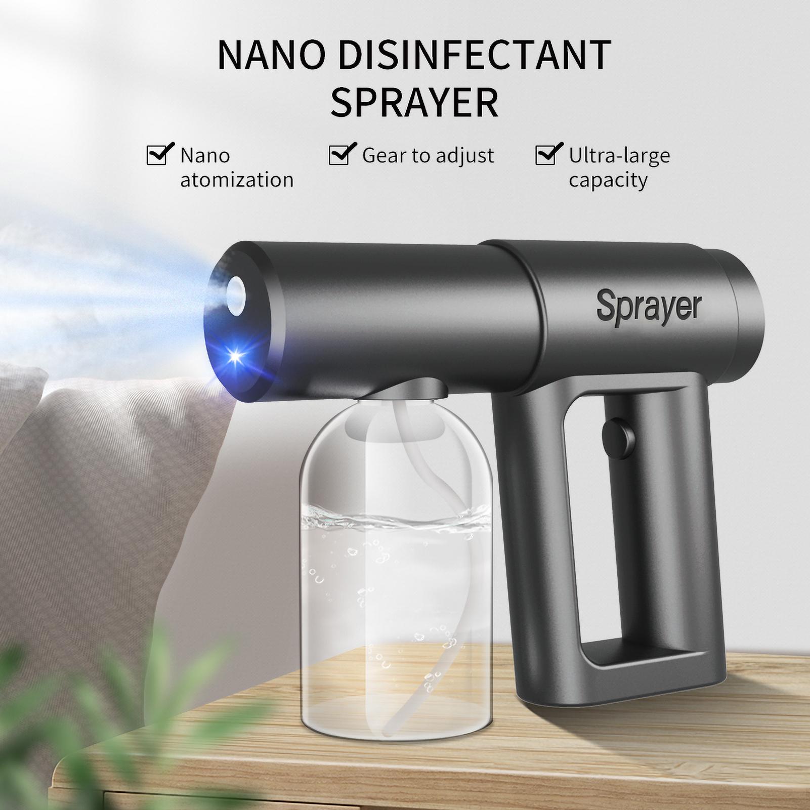 Súng phun tiệt trùng nguyên tử nano 280ml cầm tay sạc USB di động