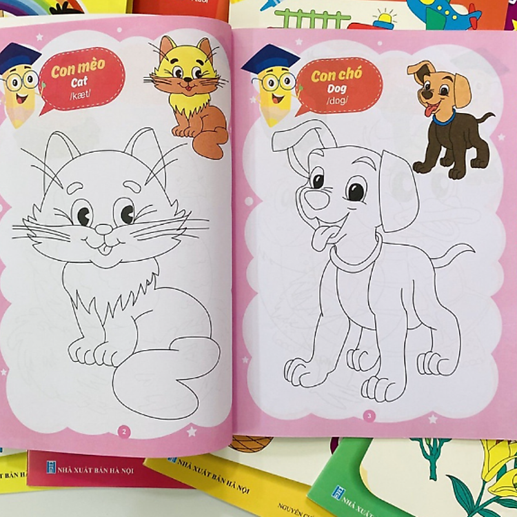 Sách Bé Tập Tô Màu - Động Vật Nuôi (Song Ngữ Anh - Việt)