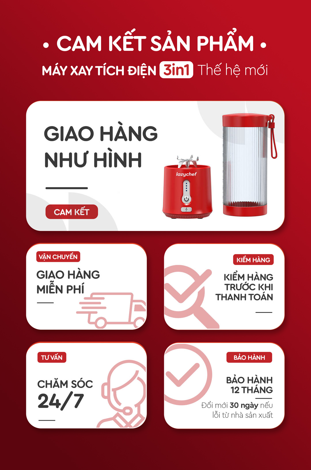 [COMBO TIẾT KIỆM] Máy xay nấu đa năng 9in1 Lazychef + Máy xay bỏ túi 3in1 Lazychef - Hàng chính hãng, Bảo hành 12 tháng