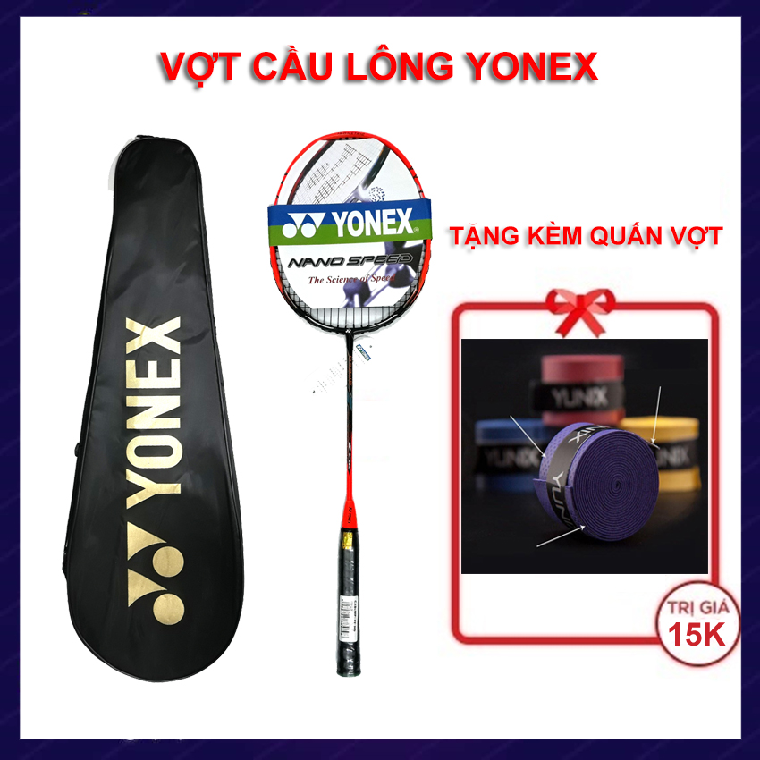 Vợt cầu lông Y0NEX khung carbon, dây căng sẵn 8,5kg màu ngẫu nhiên (tặng bao vợt chống sốc và quấn vợt) 1 cây