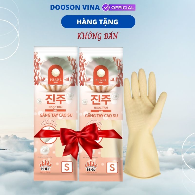 Hàng Tặng Không Bán - Găng Tay Cao Su Rửa Chén Ngọc Trai Size S