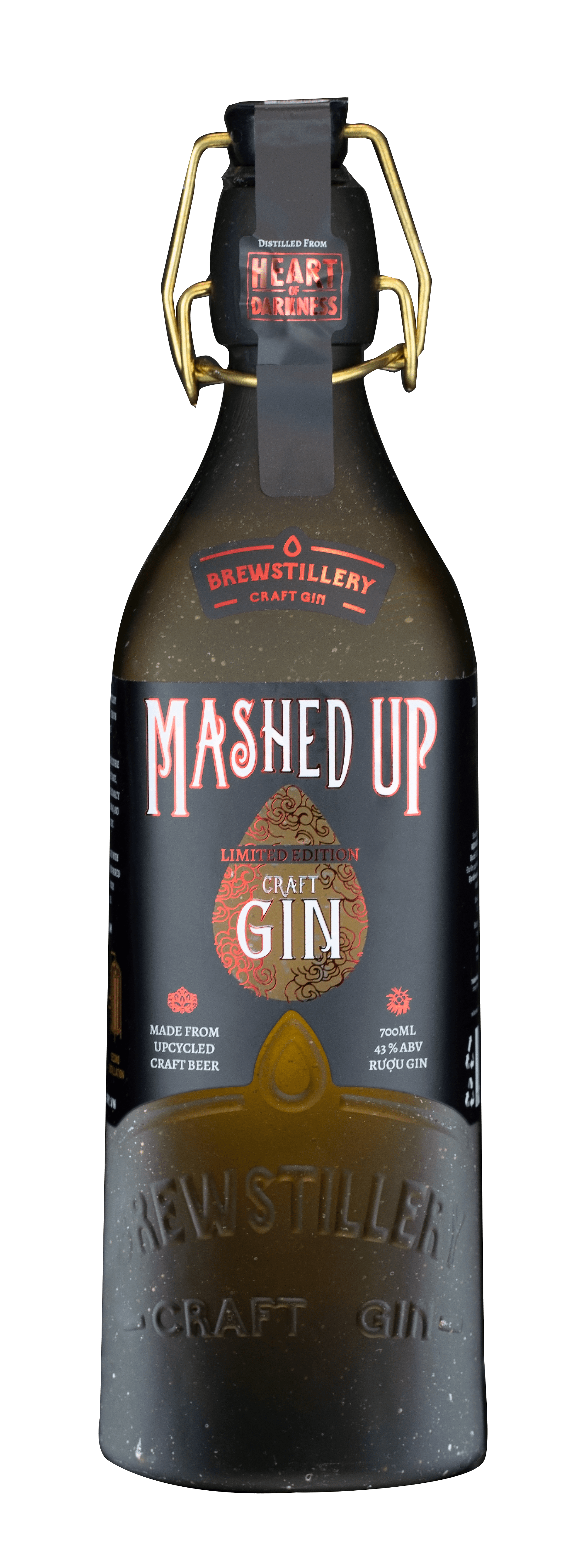 Rượu Brewstillery Mashed Up Gin - Heart of Darkness Gin 43% 1x0.7L