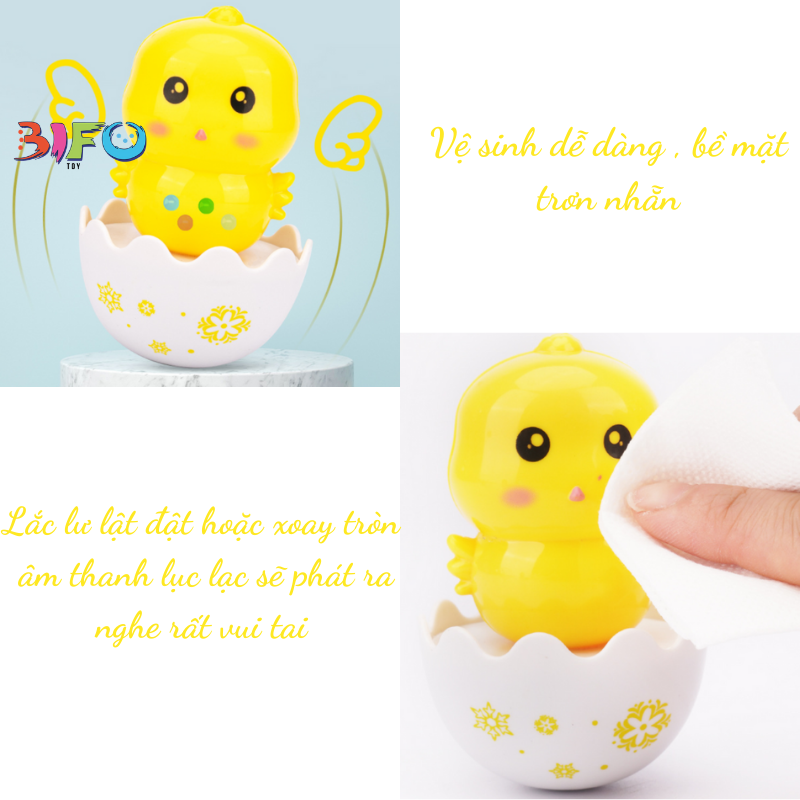 Đồ chơi lật đật mắt cười có âm thanh vui nhộn cho bé phát triển đầu đời phù hợp với bé từ 3 tháng