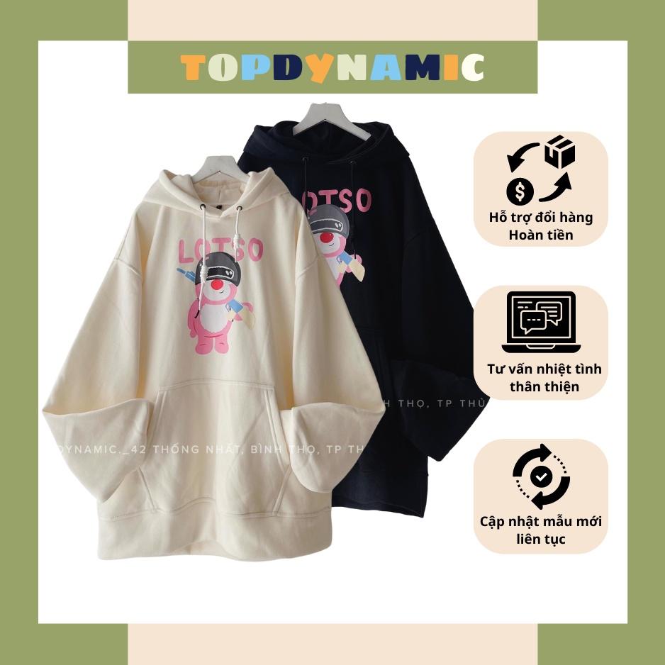 Áo Hoodie nỉ "GẤU ĐỘI MŨ" / form rộng unisex